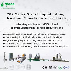 Máquina de llenado de pintura ácida de aceite de tinta de resina química líquida corrosiva semiautomática GSS 10-30KG - Product Image 3