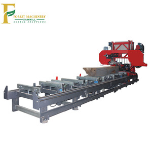 Aserrador de banda hidráulica grande automático Sierra de banda horizontal Máquina de aserradero diésel Aserradero de banda de madera de servicio pesado para la venta - Product Image 2