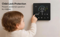 Thermostat intelligent WiFi Tuya avec écran tactile LCD, contrôleur de température pour chauffage au sol, compatible Alexa et Google