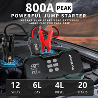 Pompa Ban Booster Segala Cuaca Purehood S700 Hijau & Hitam 150PSI Smart Clamps Tipe-C Jumper Starter untuk Mobil