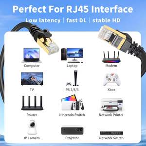 Oem Fabriek Kat 8 Netwerk Platte Kabel Patch Koord Lszh Pvc 26awg Voor 1080P F/ftp S/ftp Voor Router Pc Internet Connectiviteit - Product Image 4