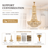 Lustre LED moderne de luxe doré pour chambre à coucher, hôtel, tente de mariage, salon et maison