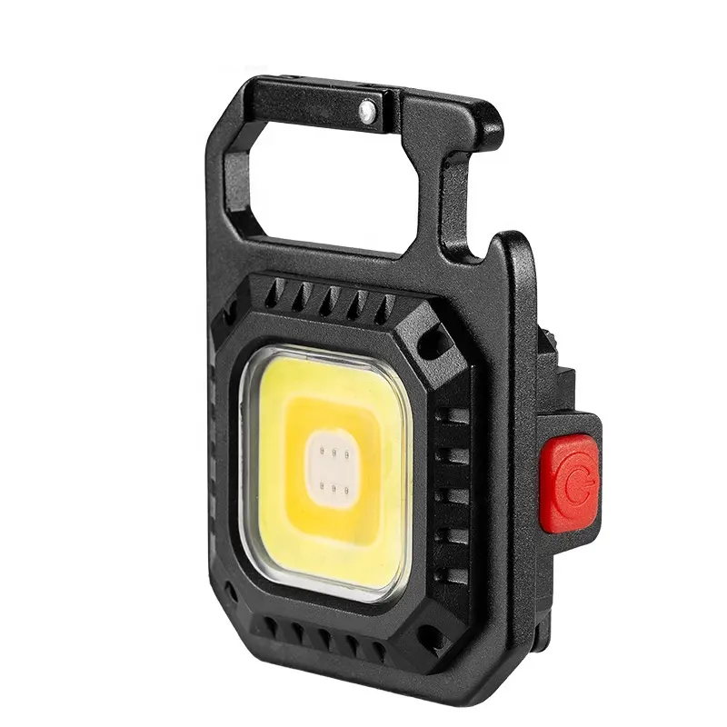 Senter LED Mini COB Lampu Gantung Saku Darurat Dapat Diisi Ulang Senter Promosi Hadiah Portabel