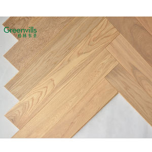 La meilleure vente de parquet en chêne d'ingénierie à chevron en bois naturel, parquet en bois véritable naturel brossé personnalisé - Product Image 4