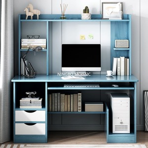 Phòng ngủ màu xanh bàn văn phòng Bàn học sinh Hiện đại giá sách - Product Image 1