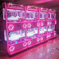 Mini Machine à griffes à jetons maison de poupée vente chaude Arcade poupée grue prix Machine d'amusement pour FEC enfants et adultes métal
