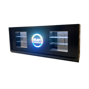 Comptoir de réception moderne en MDF pour salon de beauté, caisse de magasin de vêtements, établissement de formation, éclairage LED, hôtels, immeubles de bureaux - Product Image 1