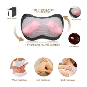 Neck Massager With Heat Massage Pillow Gifts For Men Women Electric Shiatsu Back Massager