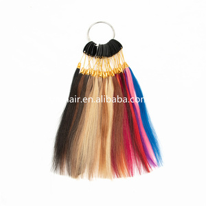 Bagues porte-échantillons <span class=keywords><strong>de</strong></span> couleur <span class=keywords><strong>de</strong></span> cheveux en métal avec logo personnalisé, or et argent, outils capillaires pour coiffeurs et barbiers, usage en salon - Product Image 4