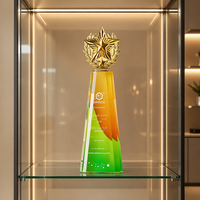Trophée en cristal, médailles personnalisées, gravure créative et colorée, récompenses personnalisées pour les réunions annuelles d'entreprise, employés exceptionnels
