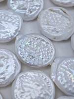Chaîne de perles baroques en forme de bouton, semi-finies pour la fabrication de bijoux DIY