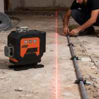 Niveau laser multifonctionnel 4D 16 lignes vert MK-4D05 - Niveau laser - Grade industriel pour travaux lourds