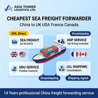 Transitaire maritime le moins cher Chine vers Royaume-Uni, États-Unis, France, Canada DDP DDU LCL Express Agent d'expédition directe DHL Dropshipping