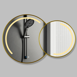 Fullkenlight chống sương mù vàng khung Gương phòng tắm Ý tưởng thiết kế có thể điều chỉnh <span class=keywords><strong>Led</strong></span> Gương phòng tắm - Product Image 4