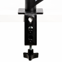 Support de moniteur à mouvement complet pour bureau, bras réglable en hauteur avec ressort à gaz, rotation à 360°, VESA 75x75/100x100, fixation par pince C, noir et blanc