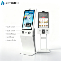 à commande automatique pour PC à écran tactile debout de 32 pouces, Kiosque interactif d'imprimante Android POS en libre-service