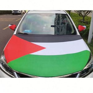 Funda Elástica de Alta Calidad para Capó de Coche con Bandera de Palestina, Tamaño Personalizado, Impresión de Alta Calidad - Product Image 1
