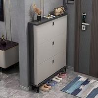 Armoire à chaussures murale de style italien ultra-mince, fabriquée en Chine, grande capacité, entrée de maison, petit espace, entrée simple, étagère à chaussures