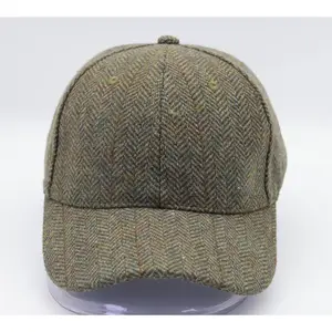 Logo personalizzato Gorras blank 6 pannello cappellino da baseball loghi personalizzati con tessuto a spina di pesce cappelli da donna e da uomo