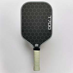 Raquette de pickleball en fibre de carbone T700 avec puissance et rotation améliorées, noyau en nid d'abeille en polymère et filet en polyester - Product Image 3