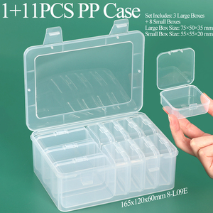 SUNSHING Factory Clear <b>Stackable</b> Plastic Square Rectangle <b>Storage</b> <b>Box</b> Set Customizable Jewelry Bead <b>Storage</b> Organizer Containers - Product Image 1