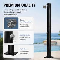 Douche solaire pour piscine à deux sections de 40 L, douche extérieure pour jardin et plage avec eau chaude