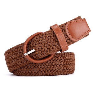 3516 Wholesale Fashion Braided <strong>Elastic</strong> <strong>Belts</strong> Canvas <strong>Elastic</strong> Stretch Colours Woman <strong>Belt</strong> - Product Image 2