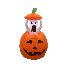 Décoration de jardin gonflable d'Halloween de 1,2 m : Fantôme qui sort de la <span class=keywords><strong>citrouille</strong></span> avec mouvements et levées effrayants, modèle gonflable d'extérieur - Product Image 5