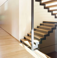 Escalier droit moderne et minimaliste Prima, design flottant sans poutre, pour appartement, villa, maison