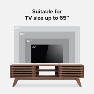 Meuble <span class=keywords><strong>TV</strong></span> pour <span class=keywords><strong>TV</strong></span> avec porte coulissante Étagères et armoires de rangement jusqu'à <span class=keywords><strong>69</strong></span> pouces Table <span class=keywords><strong>TV</strong></span> de style central central - Product Image 4