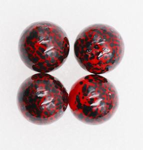 Billes de verre rouge de 16 mm en verre soufflé à la main de Murano, jouets, loisirs créatifs, avec des points noirs pour kits de terrarium <span class=keywords><strong>Marimo</strong></span> DIY - Product Image 5