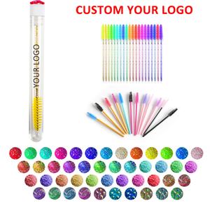 Pinky leem Private Label logo Crystal Glitter Tool Eye <b>Extension</b> Tube Mascara <b>Cleanser</b> <b>Lashes</b> Brush <b>Lash</b> Brush - Product Image 2