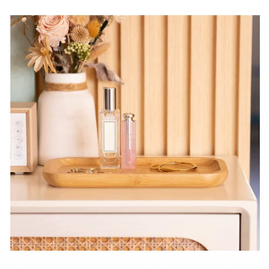 Solid Wood Serving <b>Tray</b> Rectangular Eco Friendly For Coffee <b>Tea</b> Breakfast Dessert Use - Product Image 3