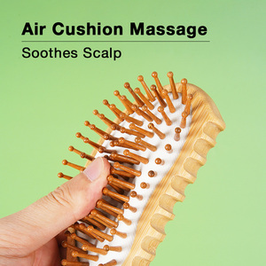 Private Label Air Cushion Hair <b>Brush</b> with <b>Rounded</b> Massage Pins for Scalp Care Salon Hair Styling - Product Image 3