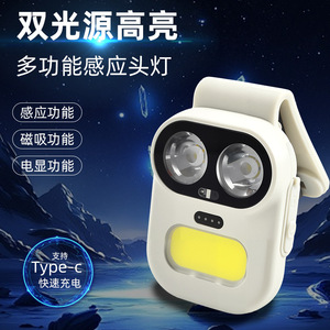 M6 Cat Eye <b>Sensor</b> Headlamp Rechargeable Magnetic <b>Led</b> <b>Light</b> Hiking Camping Outdoor Use Type C Fast Charging - Product Image 1