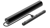 Système de rail magnétique LED COB en aluminium noir avec télécommande WiFi, CRI 95 élevé, design moderne, dimmable, sans alimentation principale requise, garantie 5 ans