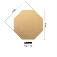 Dessous de verre isotherme nordique, isolation thermique, pour restaurant, hôtel, bar, avec coussin chauffant par galvanoplastie, napperon en or, en acier inoxydable