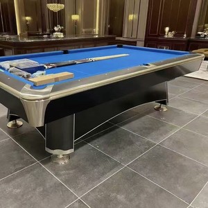 American Pool Table 9ft Durable Metal Legs Oak Frame Home Indoor Use - Product Image 2