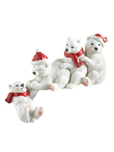 2025 nueva decoración de resina navideña estatua de oso Polar decoración de arte Interior de Navidad - Product Image 4