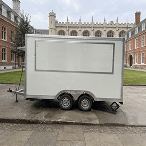 12.5ft Tow Bar <b>Pizza</b> & Bubble Tea Mobile Kitchen Food Trailer Truck with Candy Station Multifunctional Outdoor Cart - Product Image 5