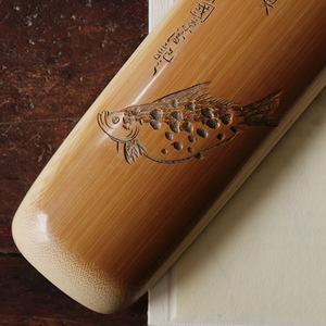 Cuillère à thé sculptée à la main en forme de poisson mandarin, en bambou, essentielle pour la cérémonie du thé, origine Anji - Product Image 4