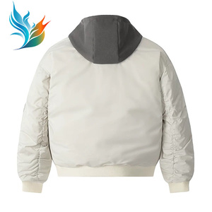 Giacca da Baseball con cappuccio spessa da uomo in Nylon 100% in cotone a strati giacca da uomo con Zip - Product Image 4