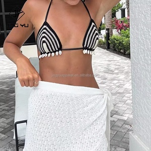 Custom OEM Factory New Fashion Private Label Swimsuits Modest Swimwear Women Crochet Bikini 2024 - Product Image 5