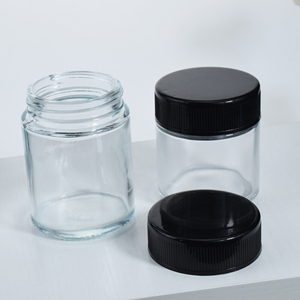 ขวดแก้วใสใส่เครื่องสำอางพร้อมฝาปิดสีดำขวดบรรจุภัณฑ์เครื่องสำอางแบบออกแบบโลโก้ได้ตามต้องการ - Product Image 2