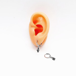 Pendientes con forma de esqueleto y diseño de calavera de plata tibetana para mujer, joyería de moda y estilo único. - Product Image 4