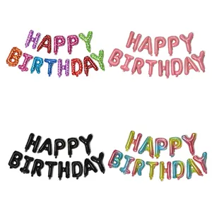 16 इंच जन्मदिन मुबारक पत्र पन्नी गुब्बारे के लिए सेट पार्टी सजावट एल्यूमीनियम फिल्म गुब्बारा जन्मदिन की पार्टी सजावट