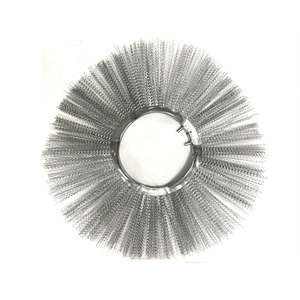 <span class=keywords><strong>Brosse</strong></span> à balai ondulée en fil d'acier plat Zhenda pour le nettoyage des routes, balai pour balayeuse, balayeuse à neige - Product Image 1