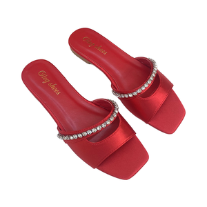 Sandalias Planas Elegantes con Punta Cuadrada para Mujer, Marca <span class=keywords><strong>Oleg</strong></span>, Transpirables, Abiertas, de Verano, Estilo Slip-On, Tendencia de Moda, Novedades para Primavera - Product Image 4