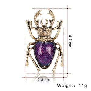 แฟชั่นดีไซน์ใหม่แมลงเข็มกลัดเก๋ไก๋ทันสมัยสำหรับสาวๆ เครื่องประดับหรูหราสำหรับผู้หญิงสุภาพสตรีอุปกรณ์เสริมขายร้อน - Product Image 5