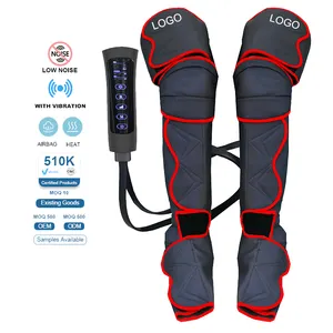 Healthpal Wireless New Vibration Human Touch Foot Manual Pressotherapy Heated Knee Brace Wrap Massage Leg Calf Pain Massager